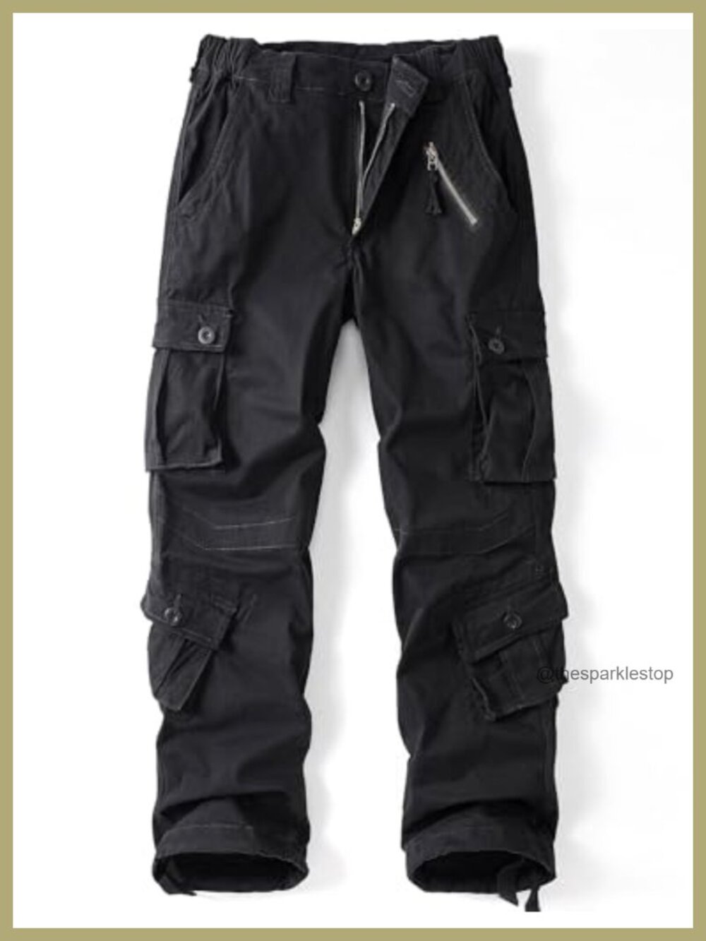 Women's Camo Cargo Pants 95% Cotton 5% Spandex Ripstop Hiking Pants 9 Pockets